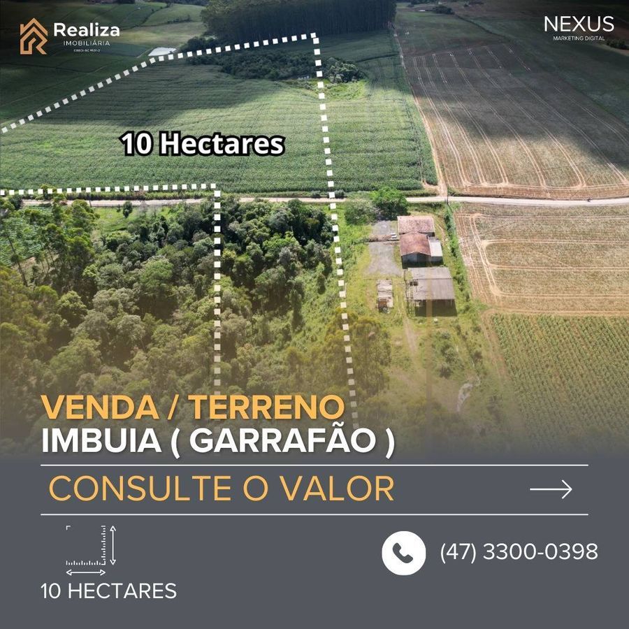 TERRENO À VENDA NO GARRAFÃO, IMBUIA-SC
