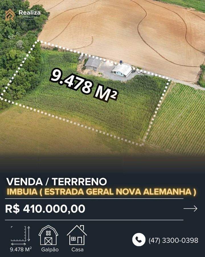 TERRENO À VENDA NA NOVA ALEMANHA, IMBUIA-SC - 1