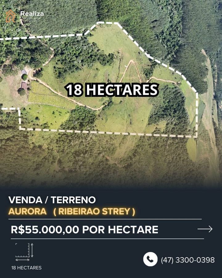 TERRENO À VENDA NO RIBEIRÃO STREY, AURORA-SC