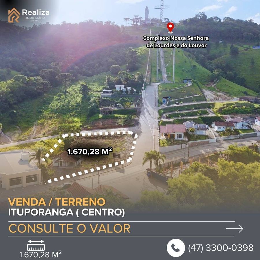 TERRENO À VENDA EM ITUPORANGA- OPORTUNIDADE EXCLUSIVA