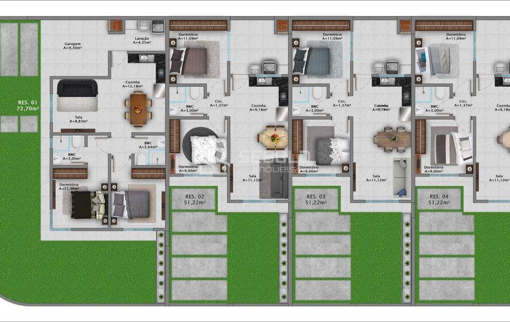 Casa Geminada no Residencial Madri - Bairro Nossa Sra. de Fátima, Ituporanga - 4