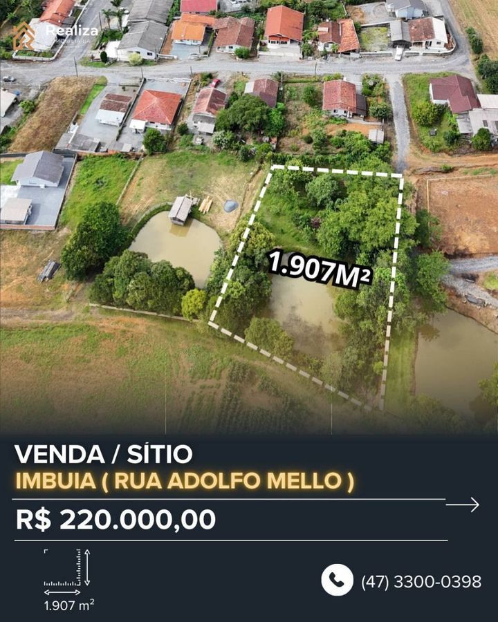 SÍTIO À VENDA NA CIDADE DE IMBUIA