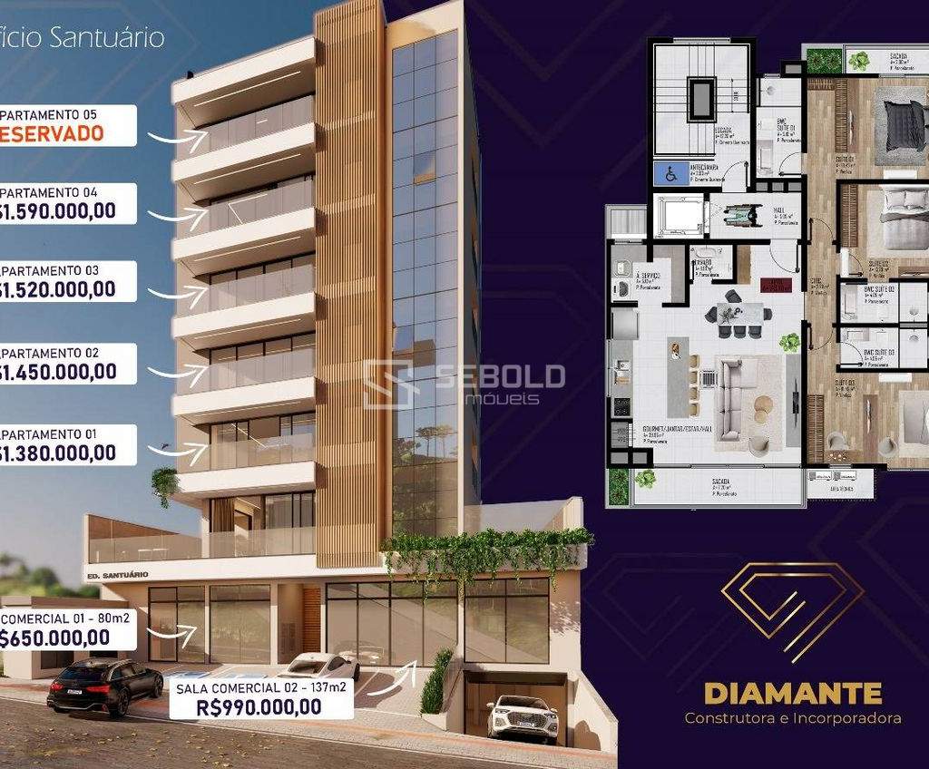 Apartamentos no Edifício Santuário - Ituporanga - 2
