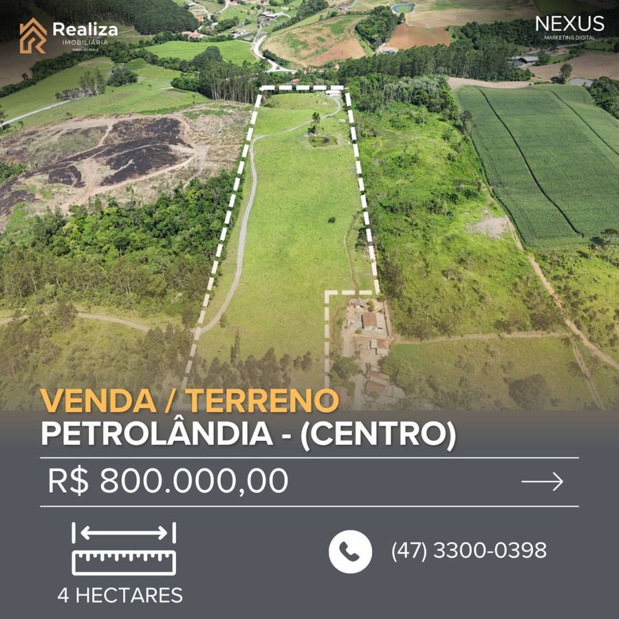 TERRENO À VENDA EM PETROLÂNDIA-SC - 80 m²